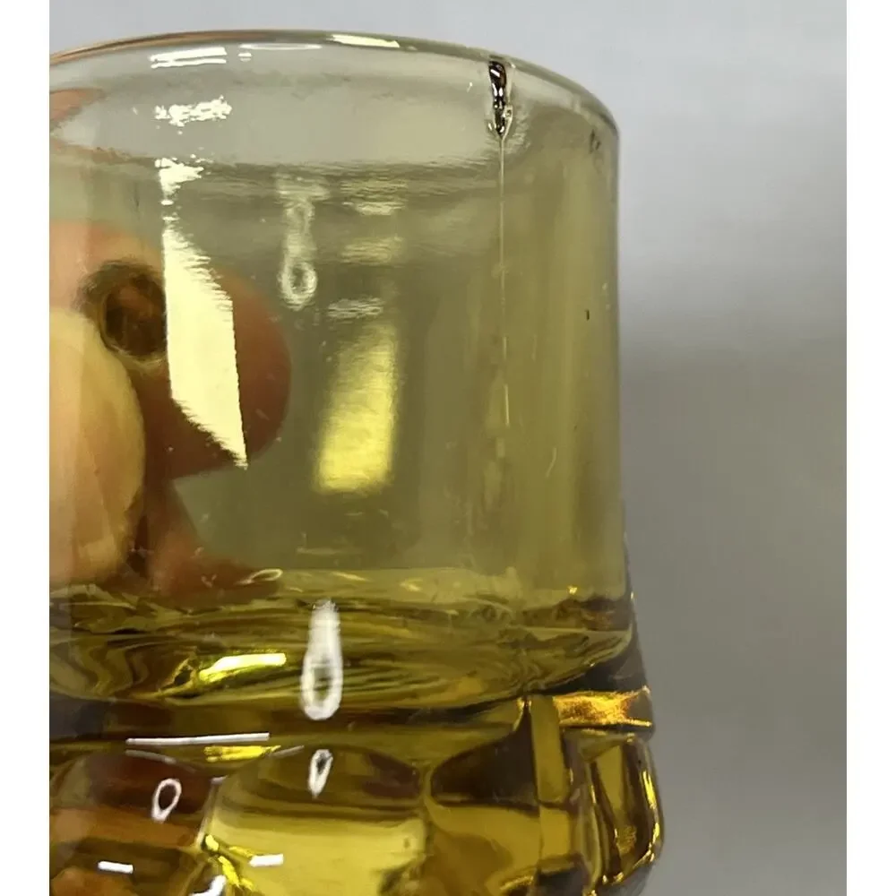 Federal Glass Mini Beer Mug Shotglasses Fluted Bottoms 4 Amber, 4 Green- Set 8
